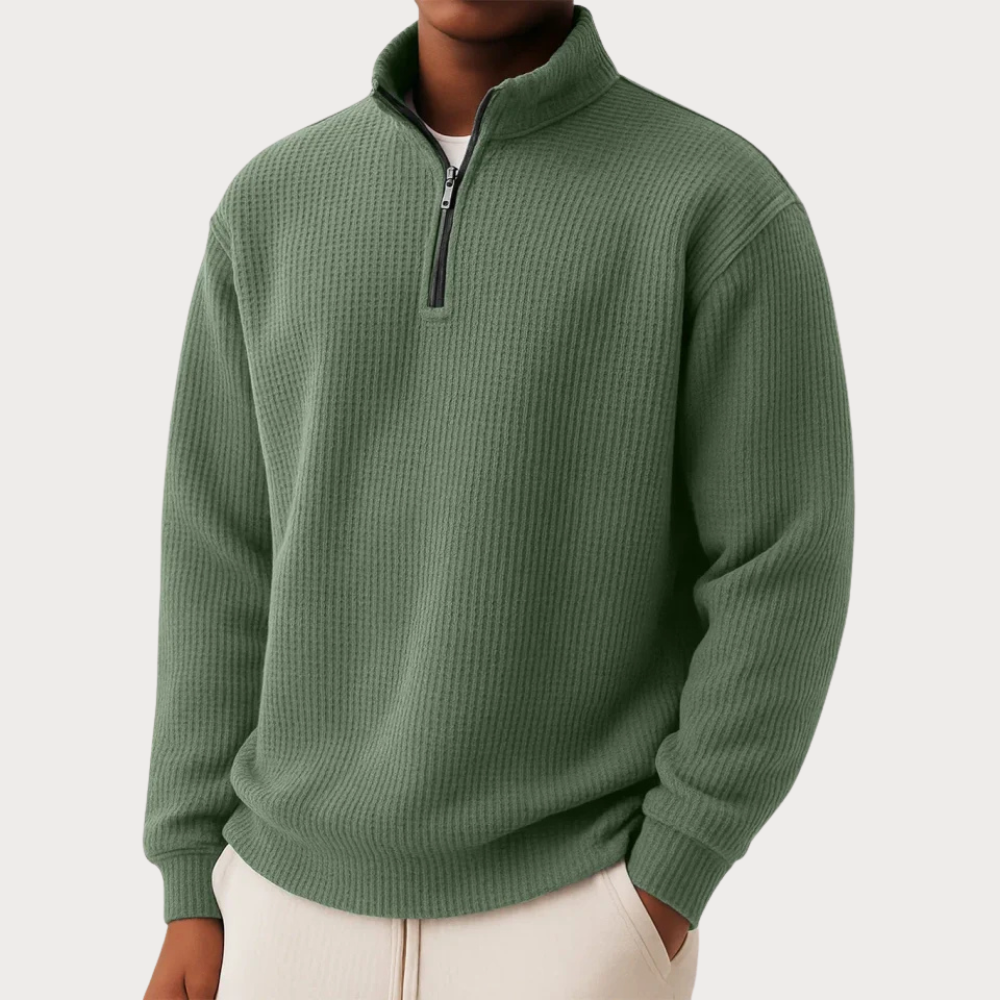 Elegante gebreide trui met ritssluiting