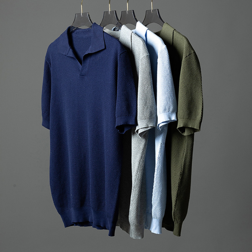 Elegant poloshirt van katoengebreid