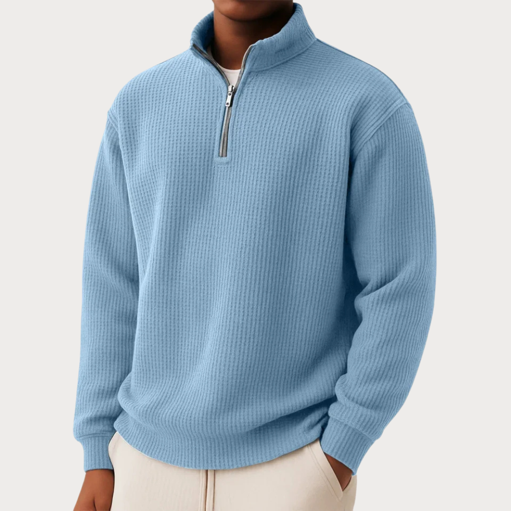 Elegante gebreide trui met ritssluiting