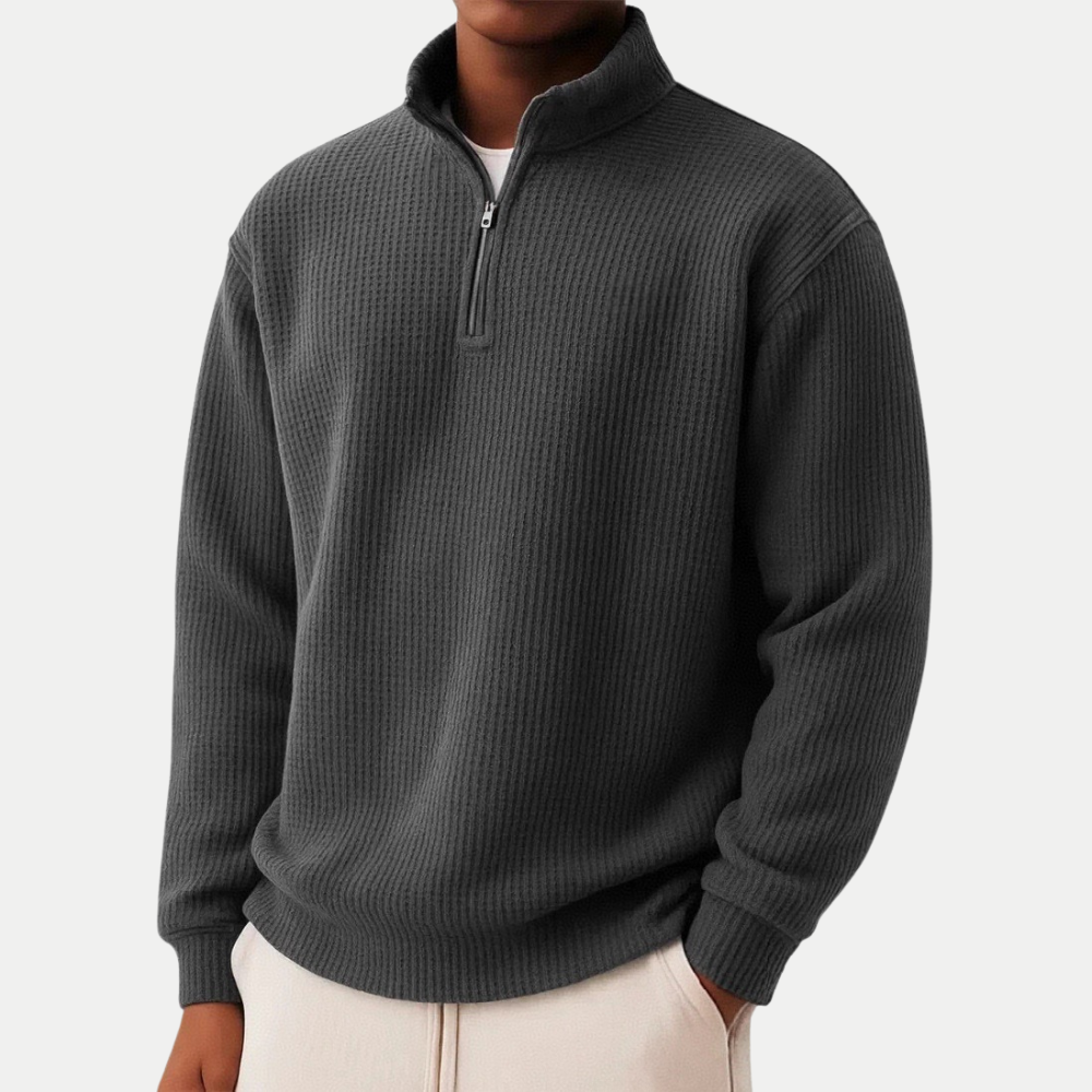 Elegante gebreide trui met ritssluiting