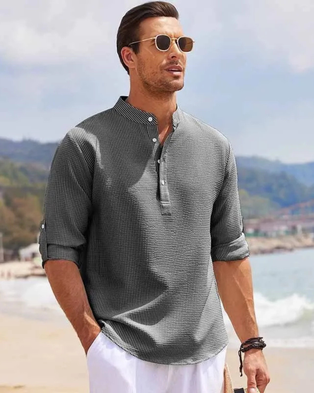 Poloshirt met lange mouwen