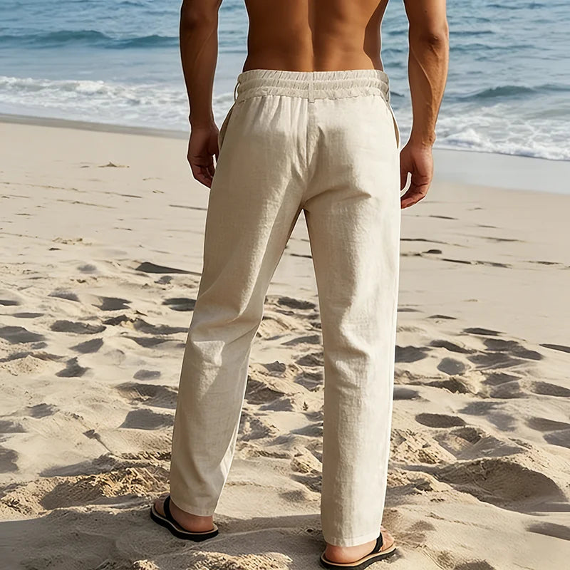 Elegante strandbroek van linnen