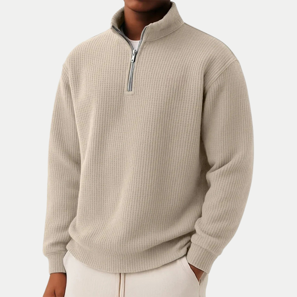 Elegante gebreide trui met ritssluiting