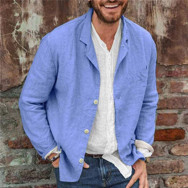 Casual katoenen blazer