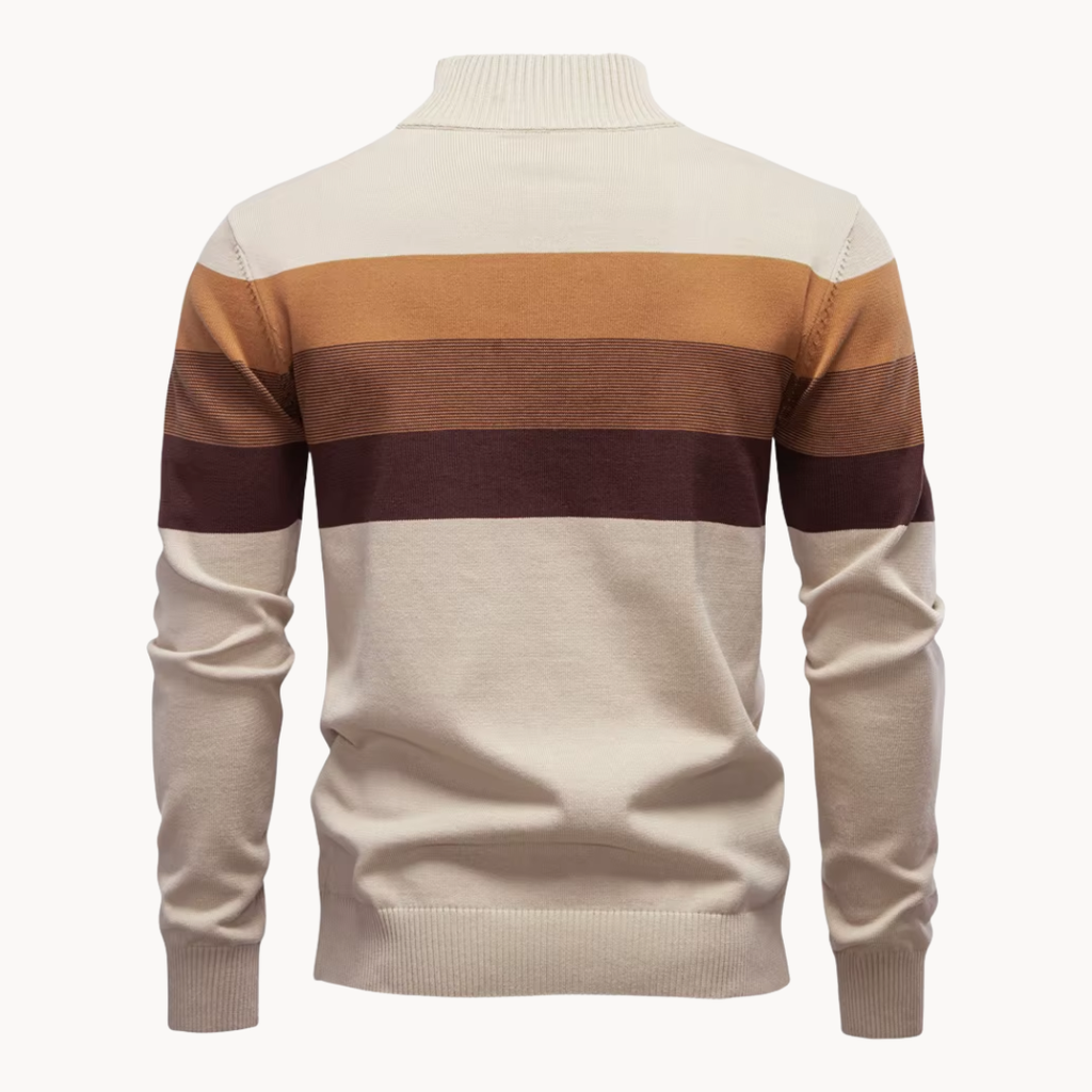 Elegante katoenen trui met ritssluiting