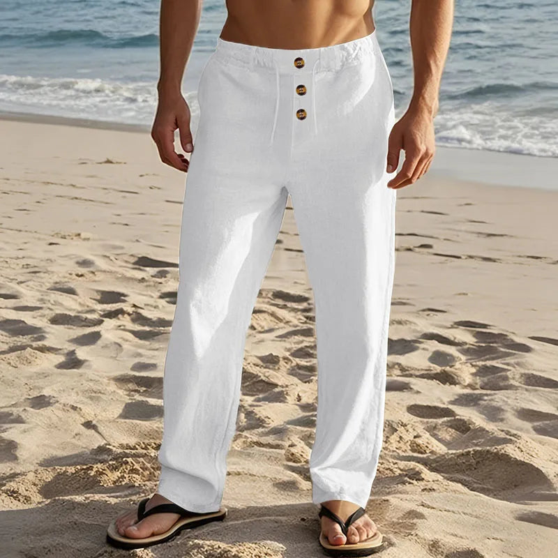 Elegante strandbroek van linnen