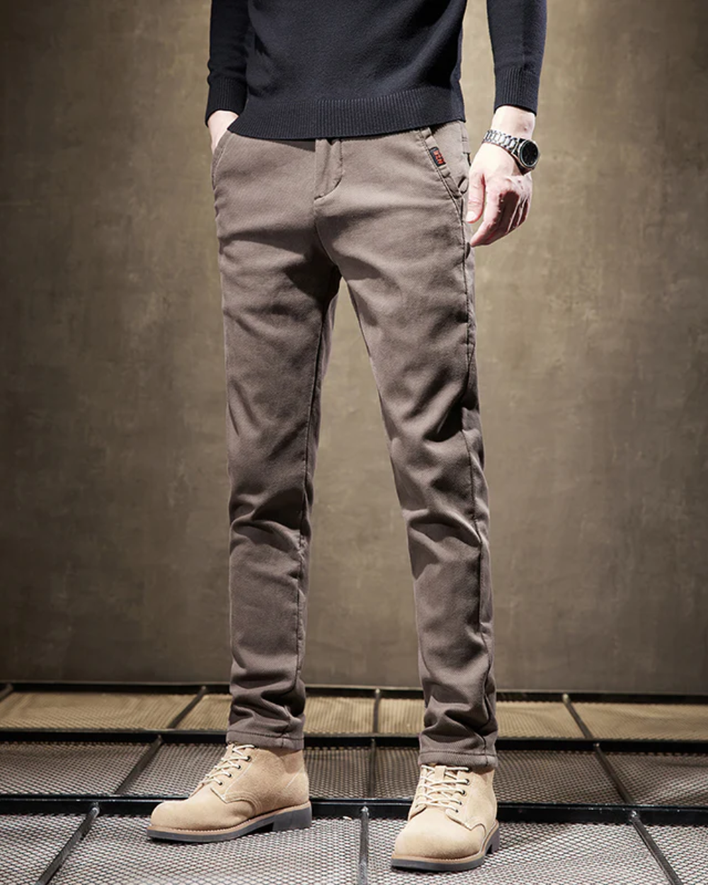 Casual broek met slanke pasvorm