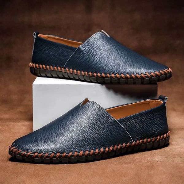 Met de hand gestikt leer Loafers