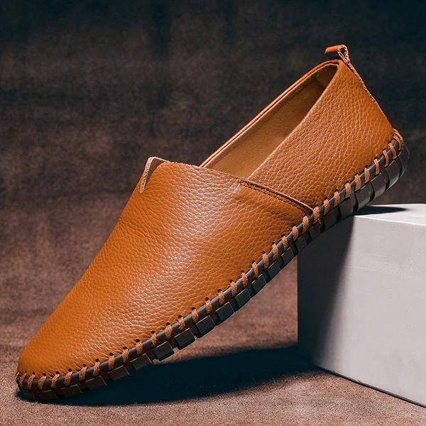 Met de hand gestikt leer Loafers