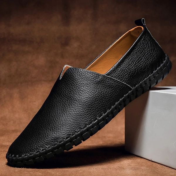 Met de hand gestikt leer Loafers