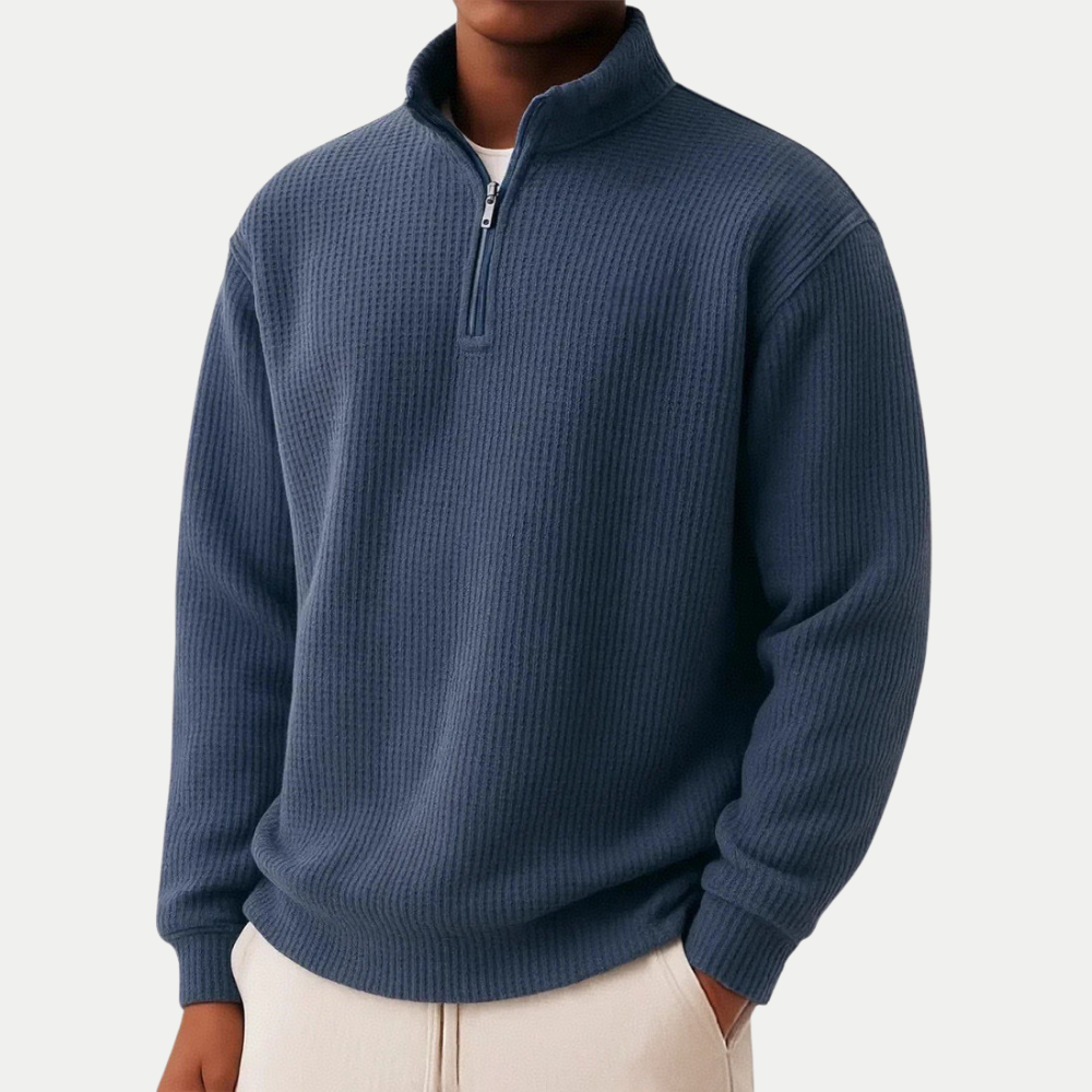 Elegante gebreide trui met ritssluiting