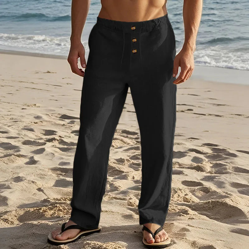 Elegante strandbroek van linnen
