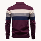 Elegante katoenen trui met ritssluiting