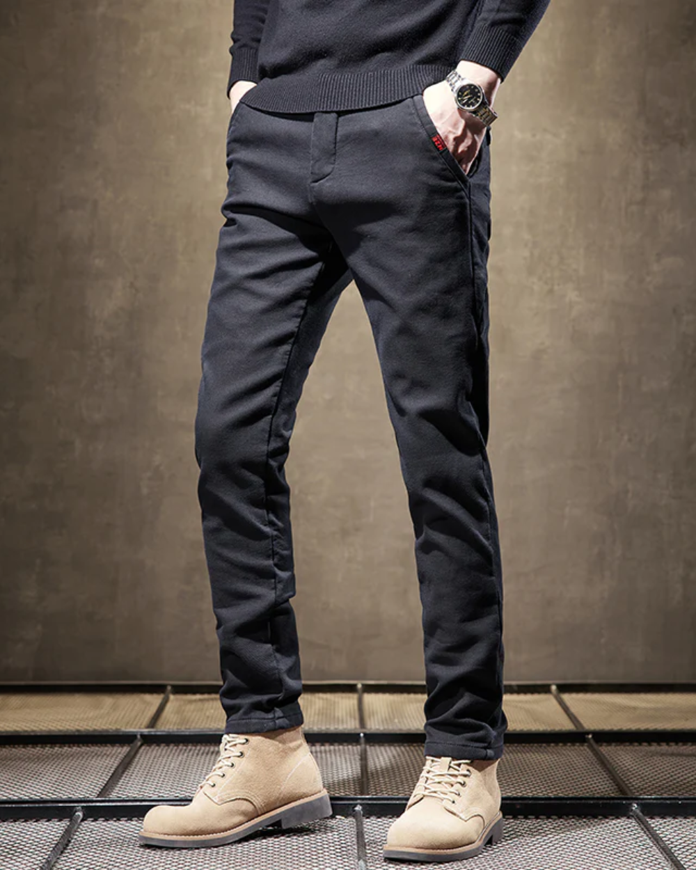 Casual broek met slanke pasvorm