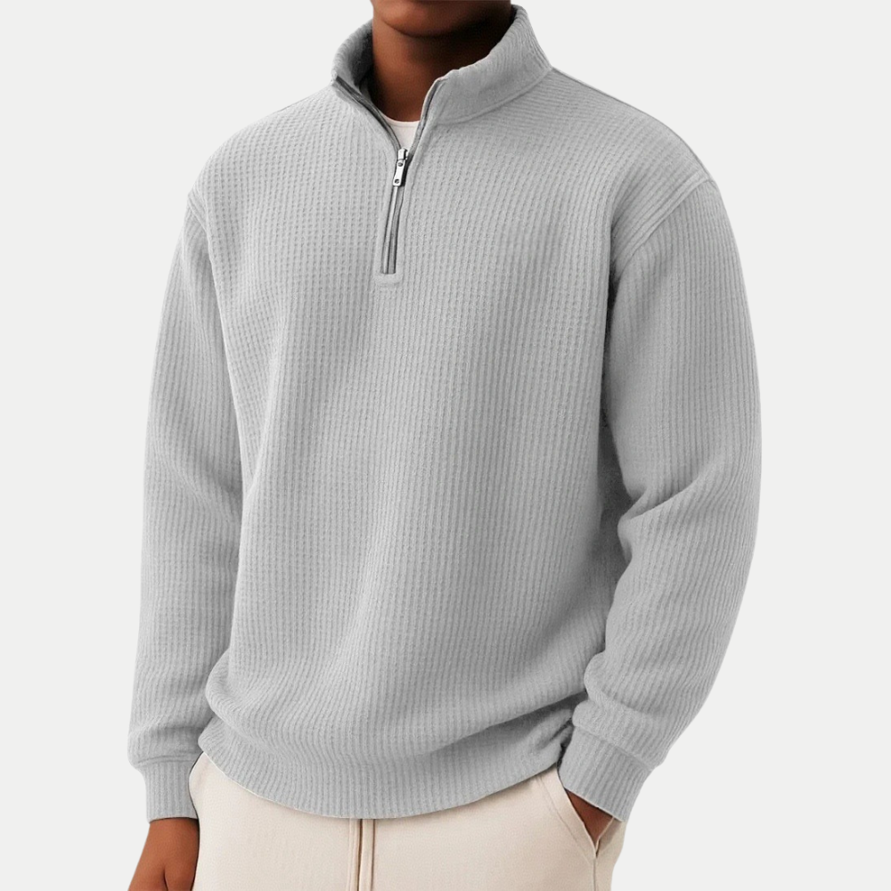 Elegante gebreide trui met ritssluiting