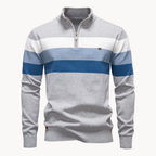 Elegante katoenen trui met ritssluiting