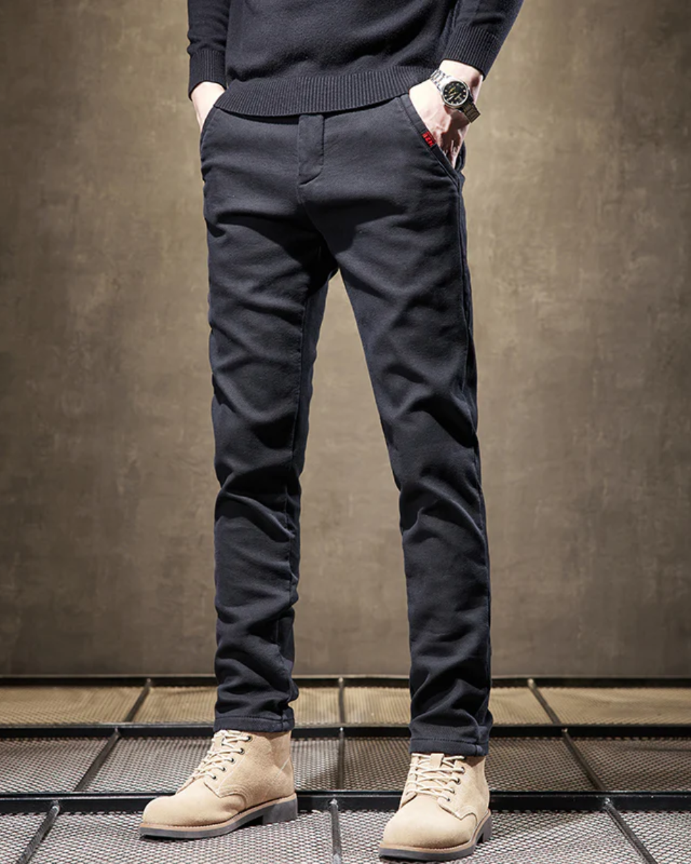 Casual broek met slanke pasvorm
