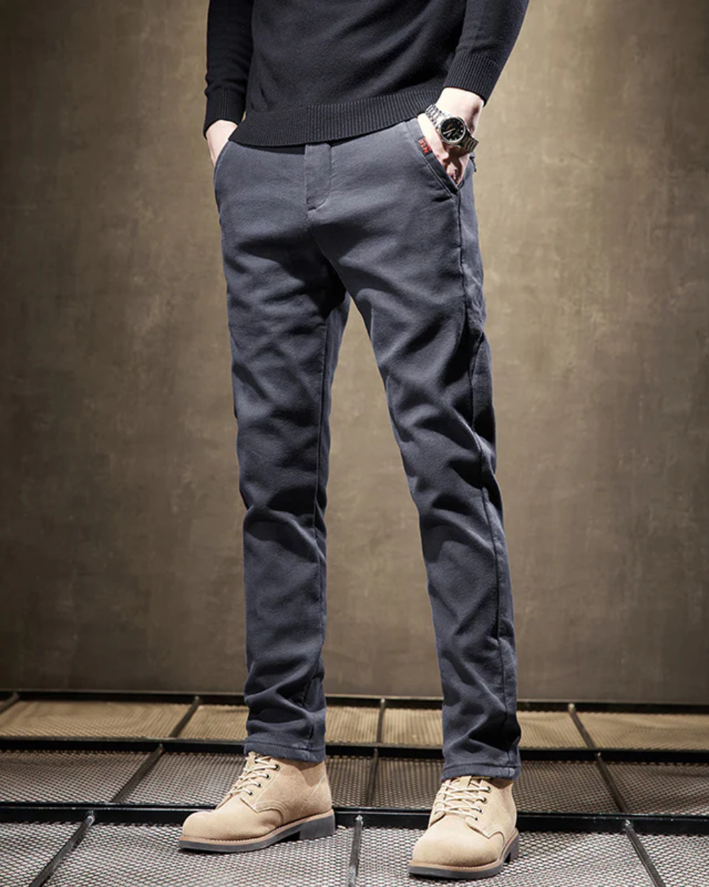 Casual broek met slanke pasvorm