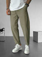 Elegante, taps toelopende broek met trekkoord