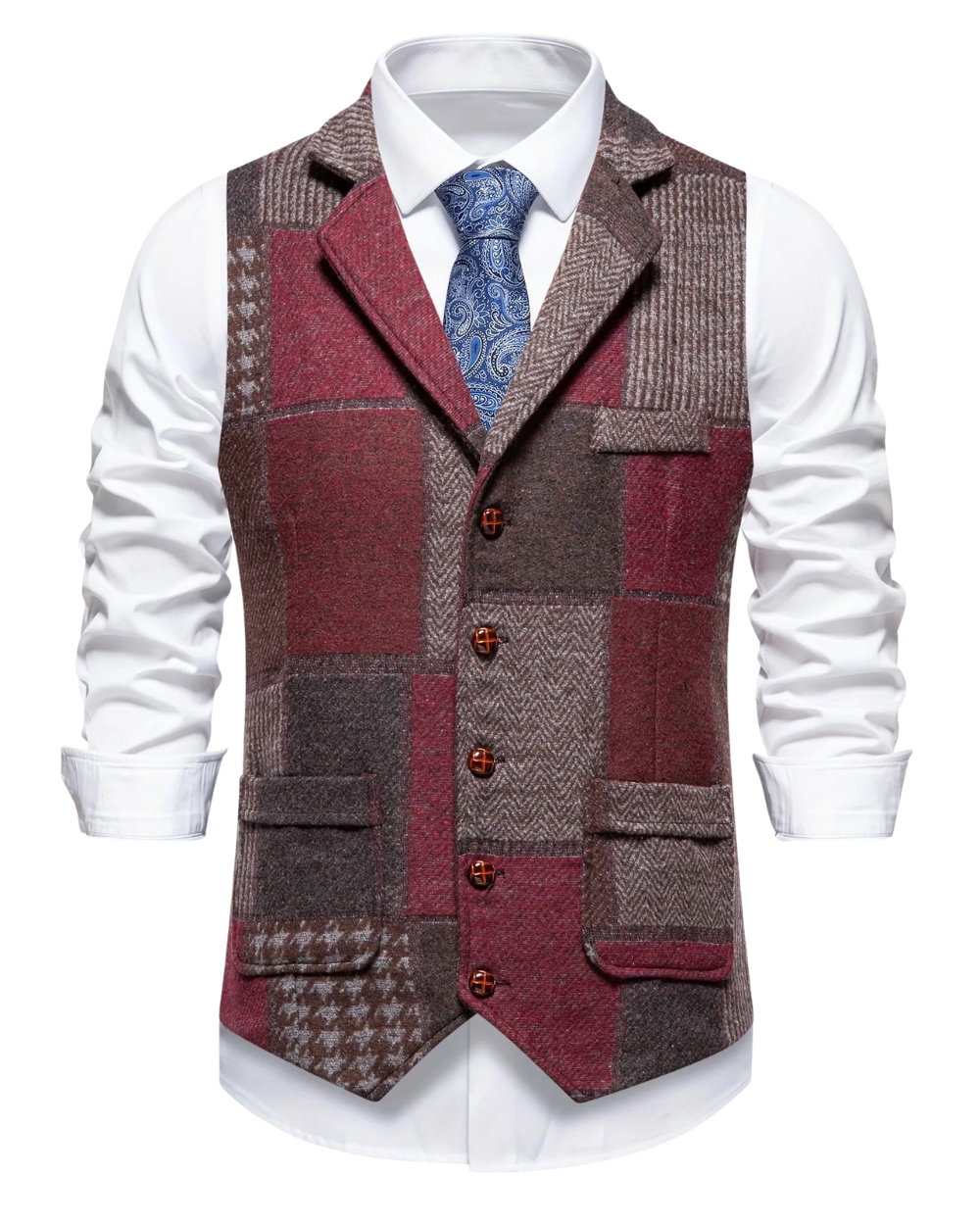 Elegant patchwork-vest