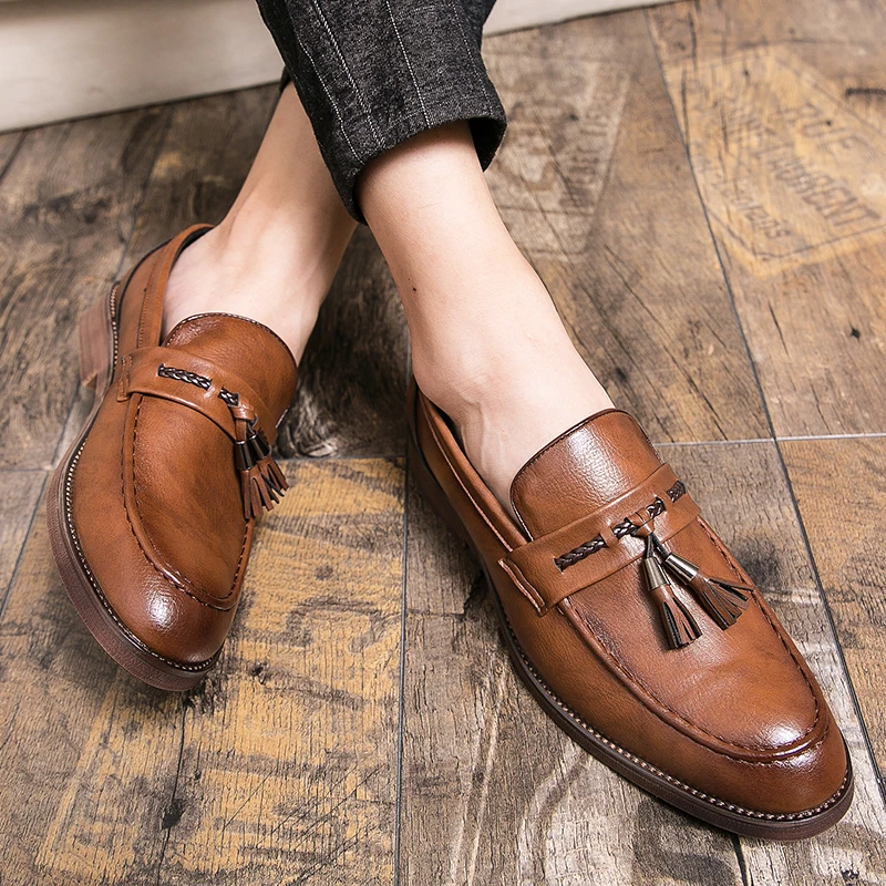 Leren kwastje Loafers