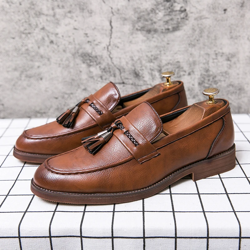 Leren kwastje Loafers