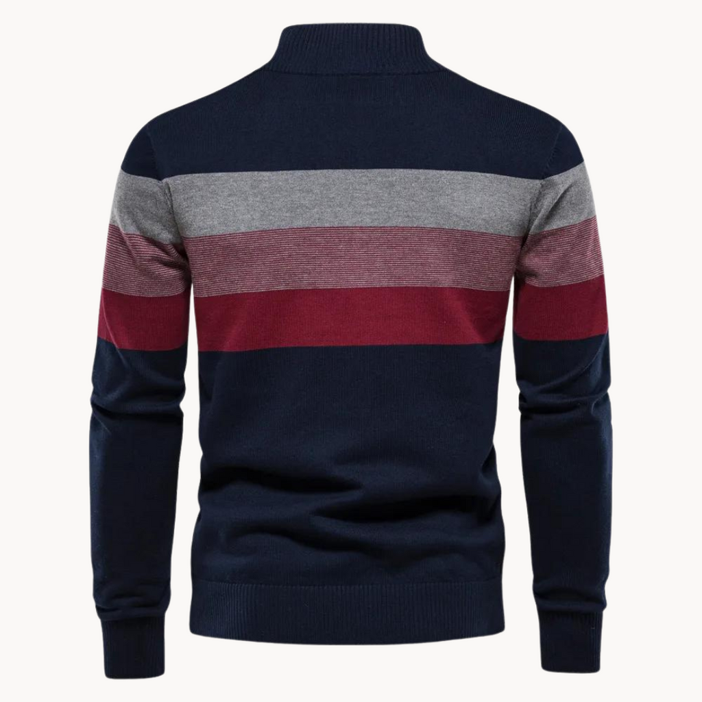 Elegante katoenen trui met ritssluiting