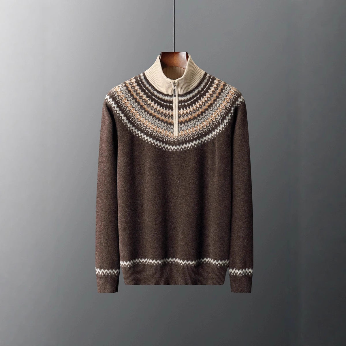 Elegante kasjmiertrui met ritssluiting