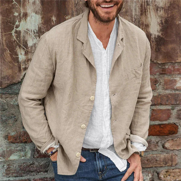 Casual katoenen blazer
