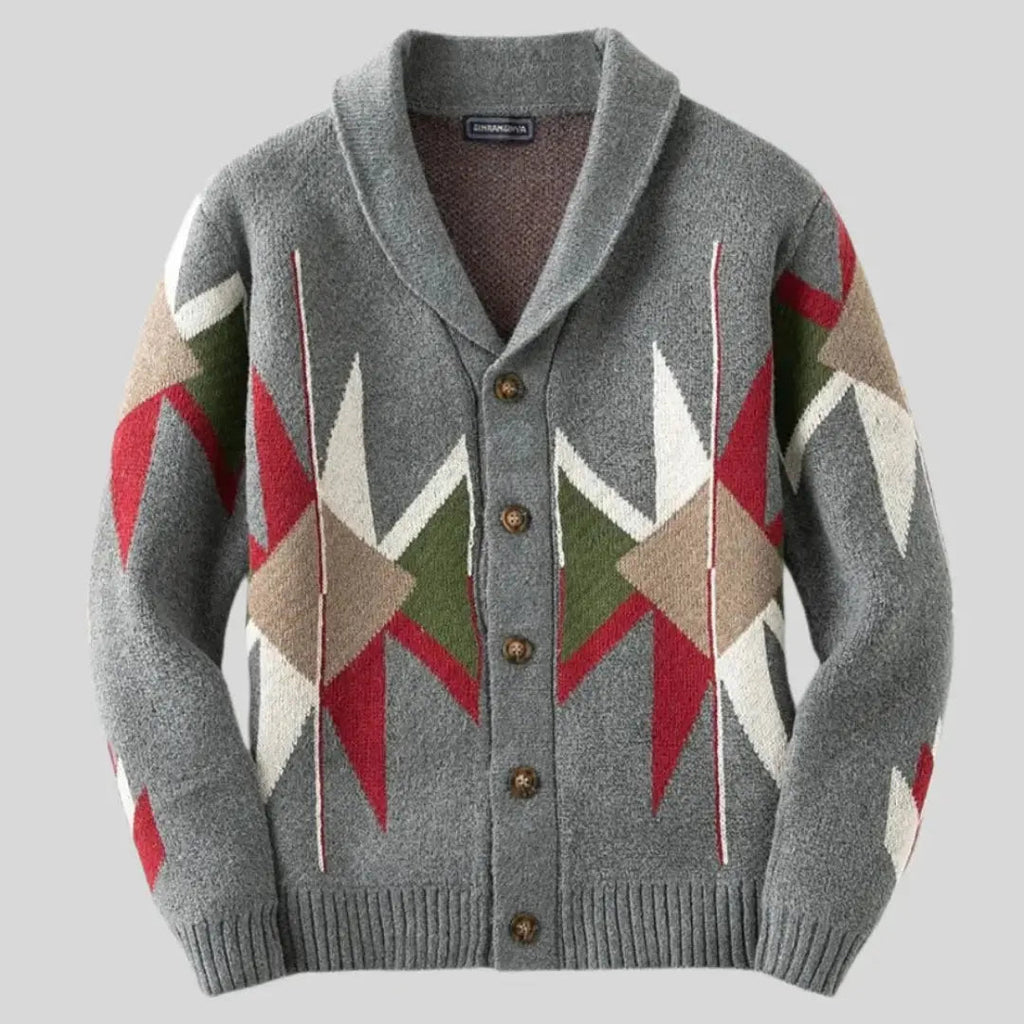 Jacquard-vest van wol