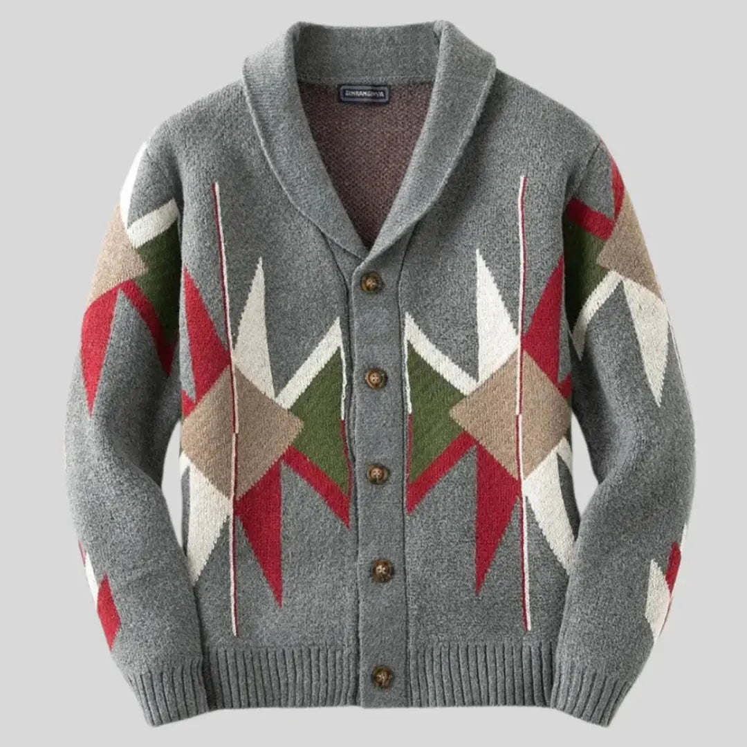 Jacquard-vest van wol