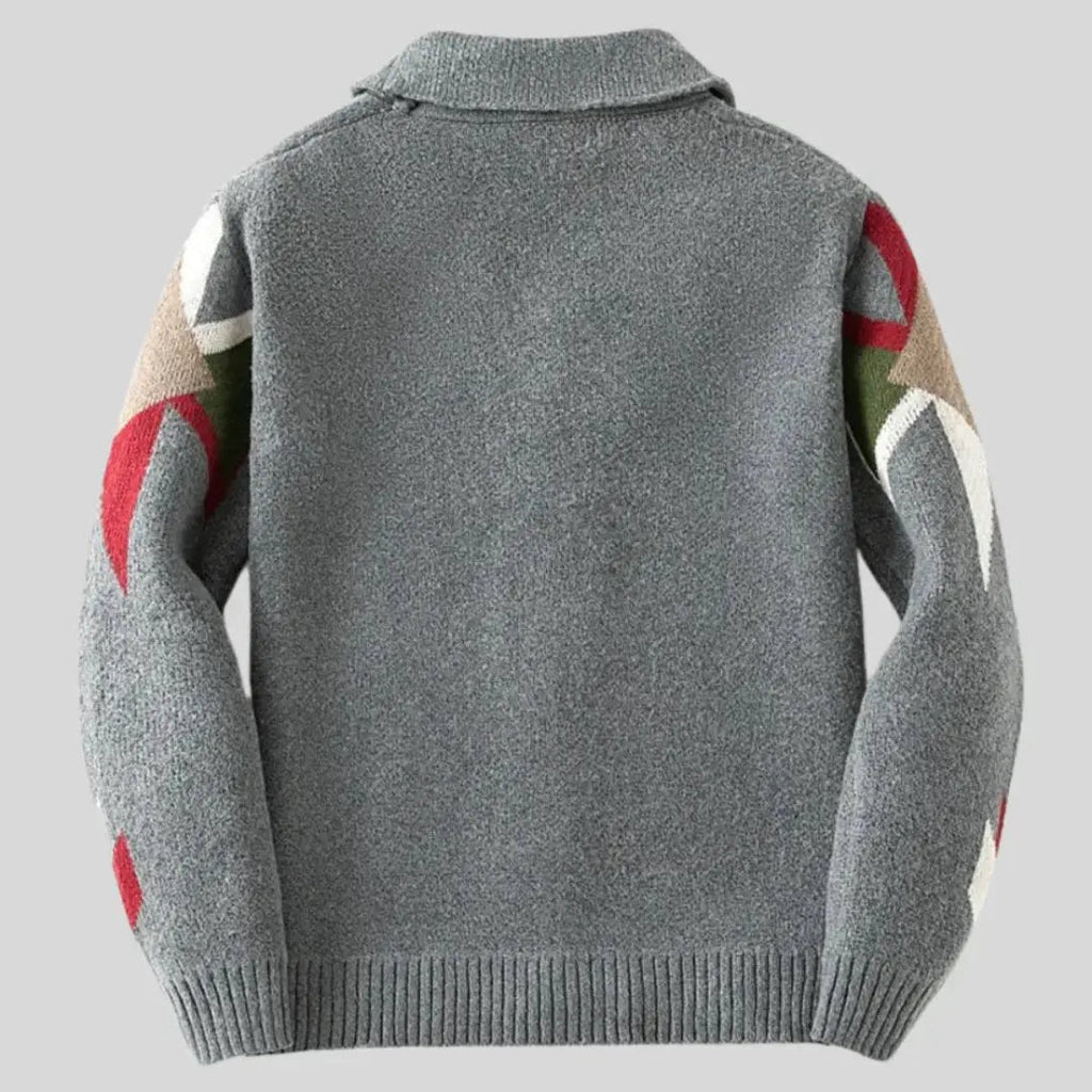 Jacquard-vest van wol