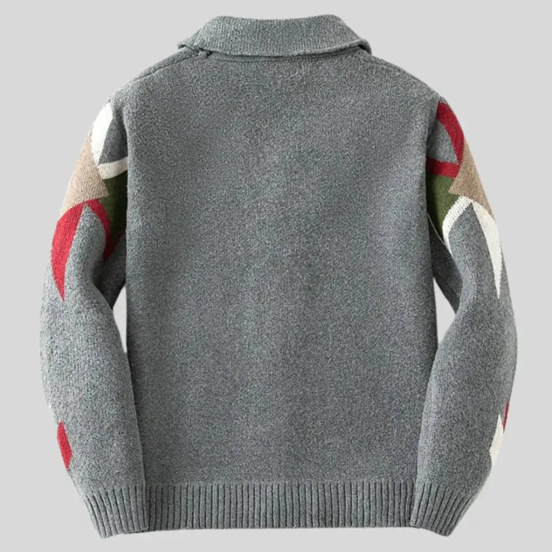 Jacquard-vest van wol