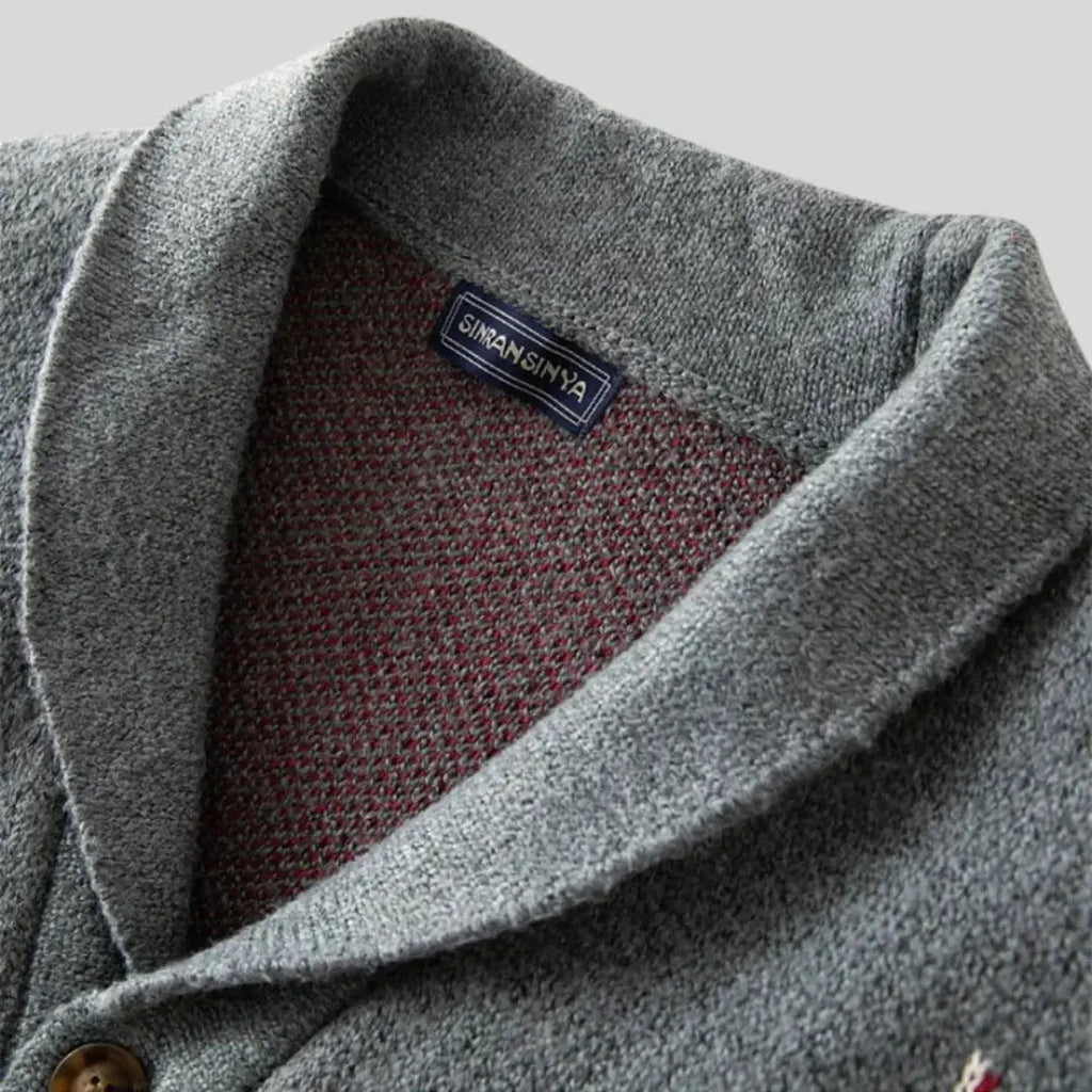 Jacquard-vest van wol