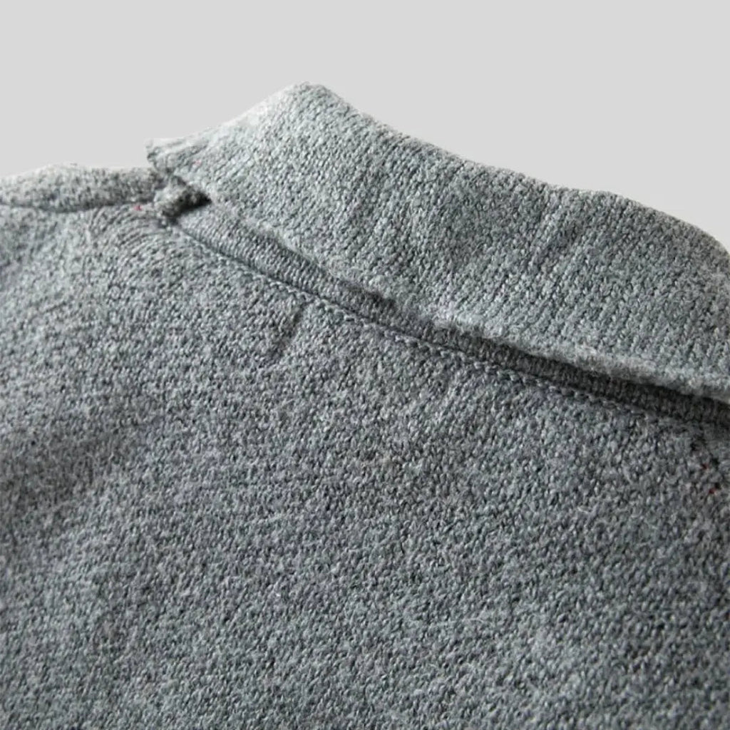 Jacquard-vest van wol