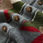 Jacquard-vest van wol