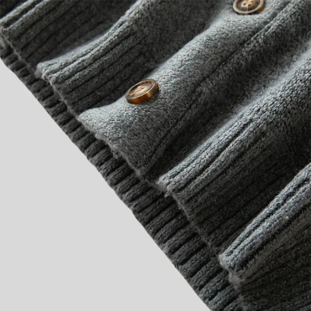 Jacquard-vest van wol
