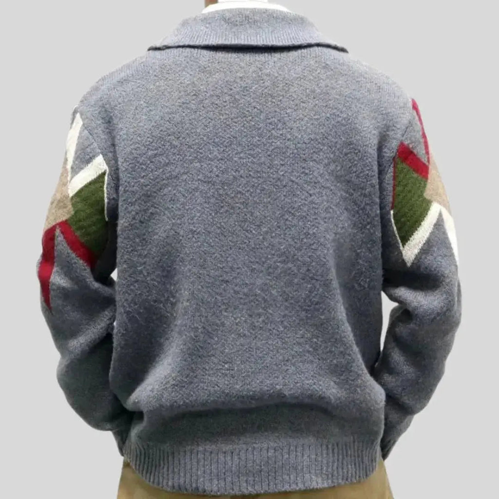 Jacquard-vest van wol