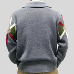 Jacquard-vest van wol