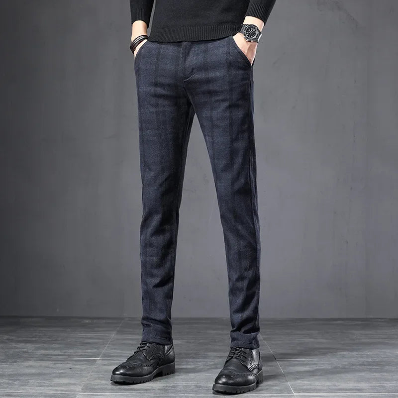 Casual broek met ruitjespatroon