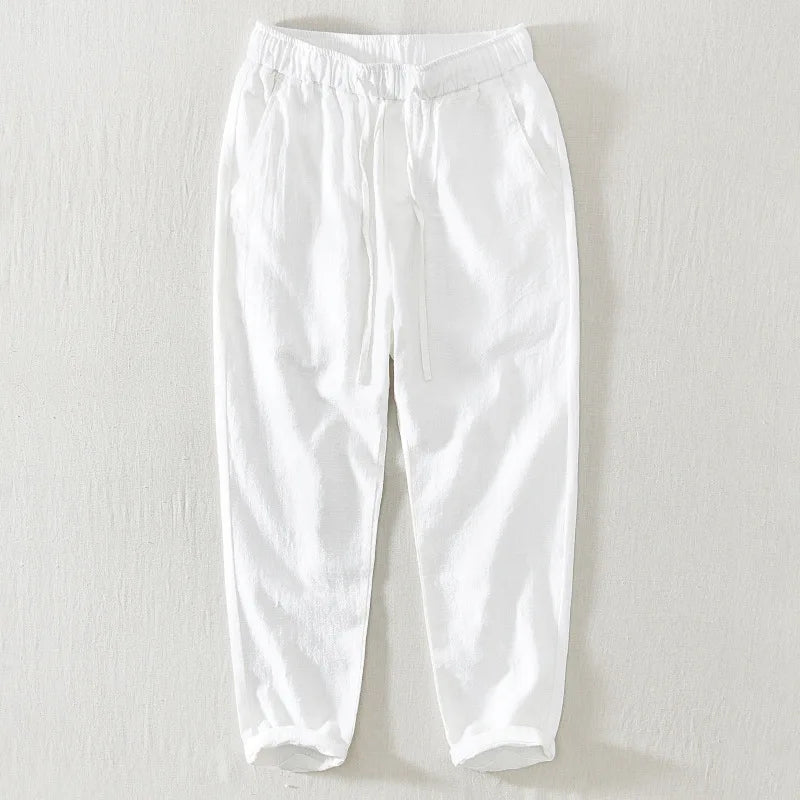 Casual linnen herenbroek
