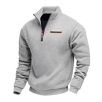 Casual fleece-trui met ritssluiting