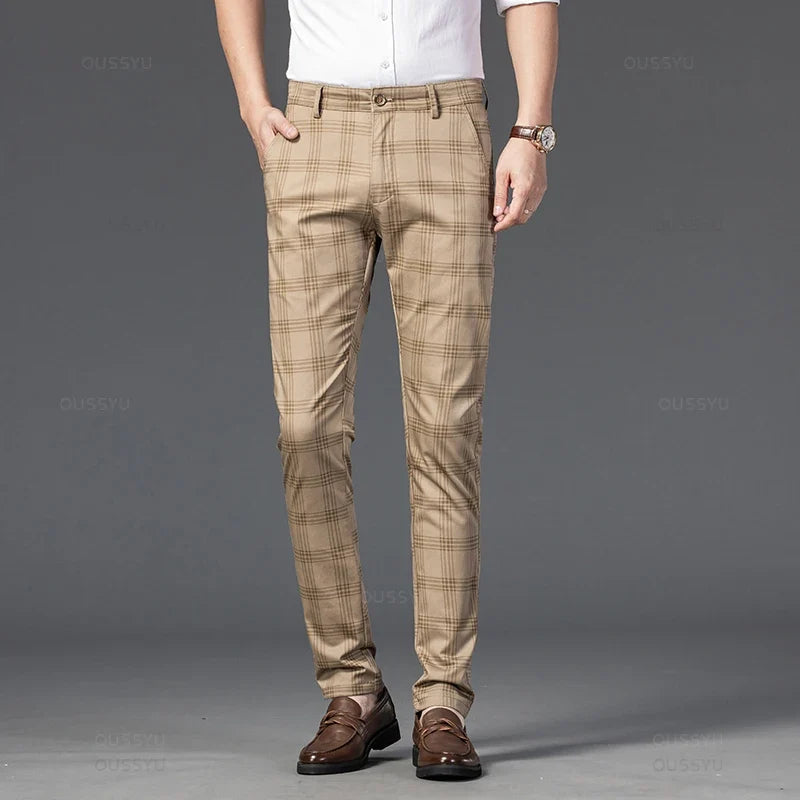Elegante geruite broek