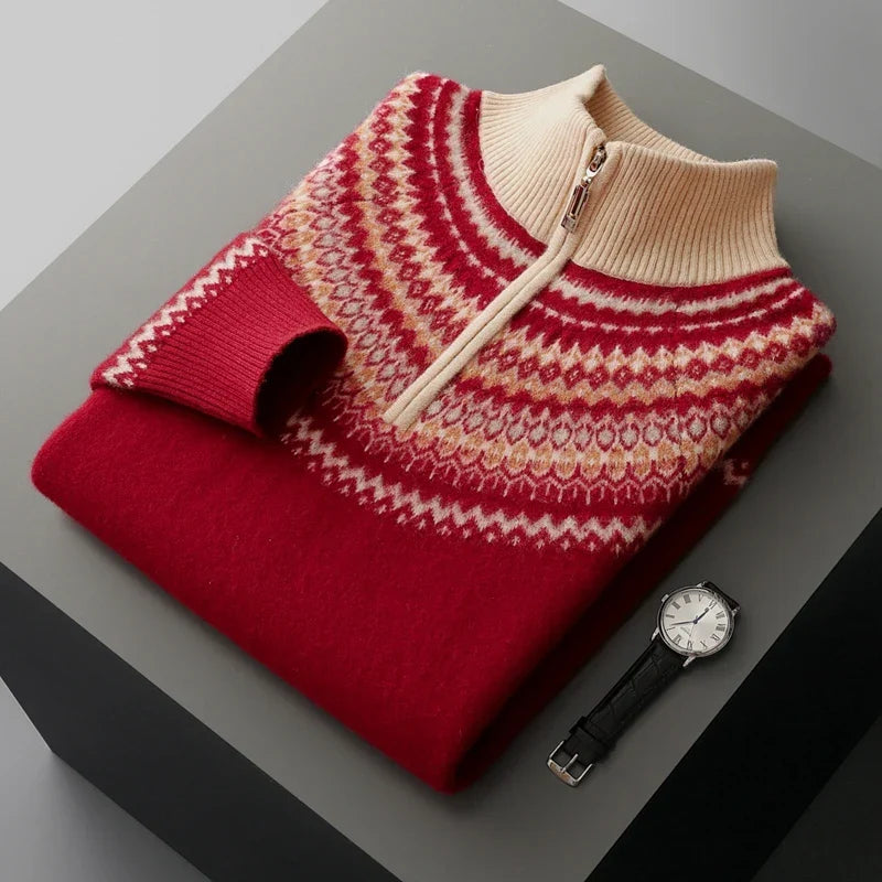 Elegante kasjmiertrui met ritssluiting