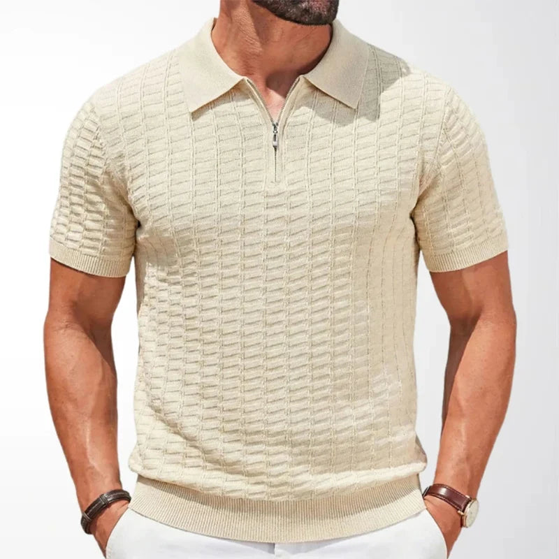 Elegant poloshirt met ritssluiting