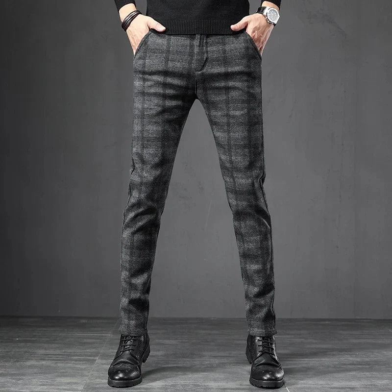 Casual broek met ruitjespatroon