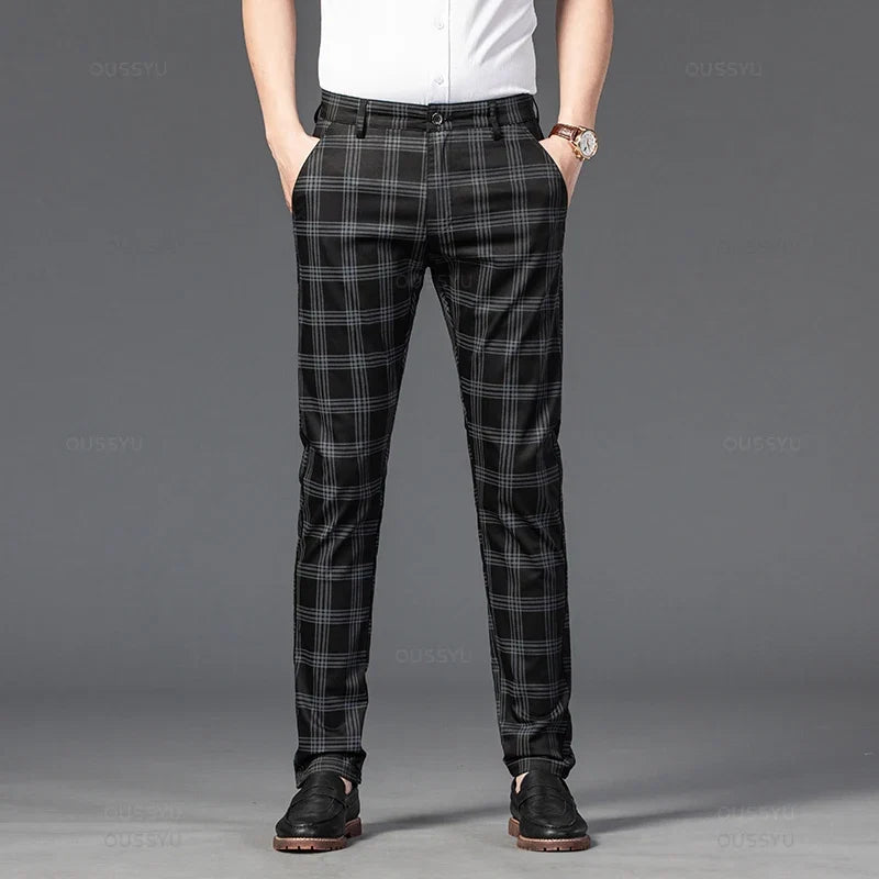 Elegante geruite broek