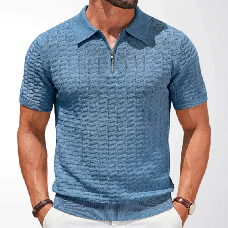 Elegant poloshirt met ritssluiting