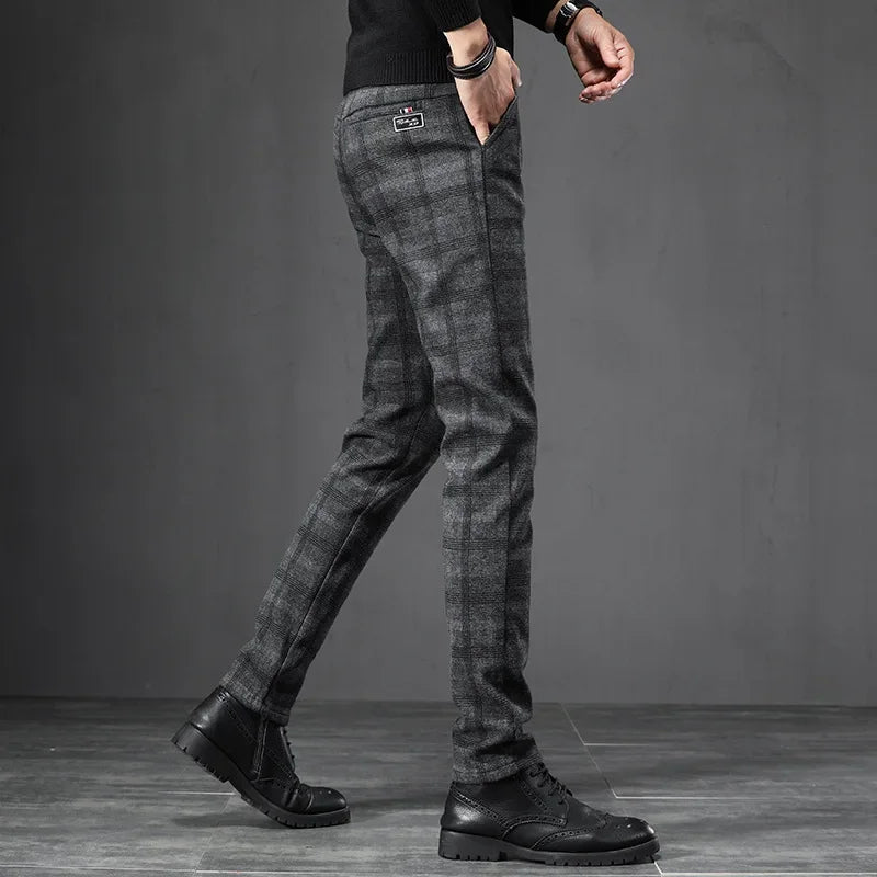 Casual broek met ruitjespatroon