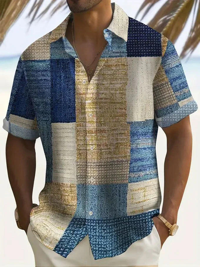 Elegant patchworkoverhemd
